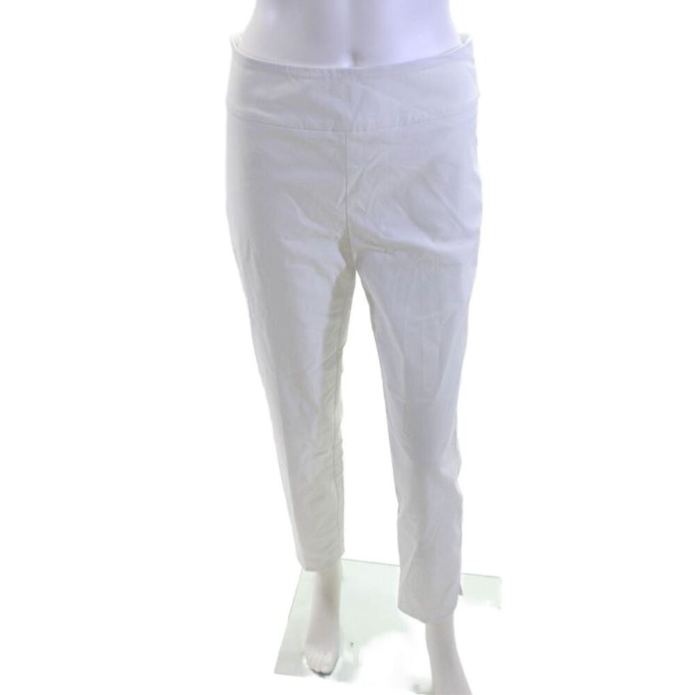 Up! Womens Cropped Ankle Pants White Size 6